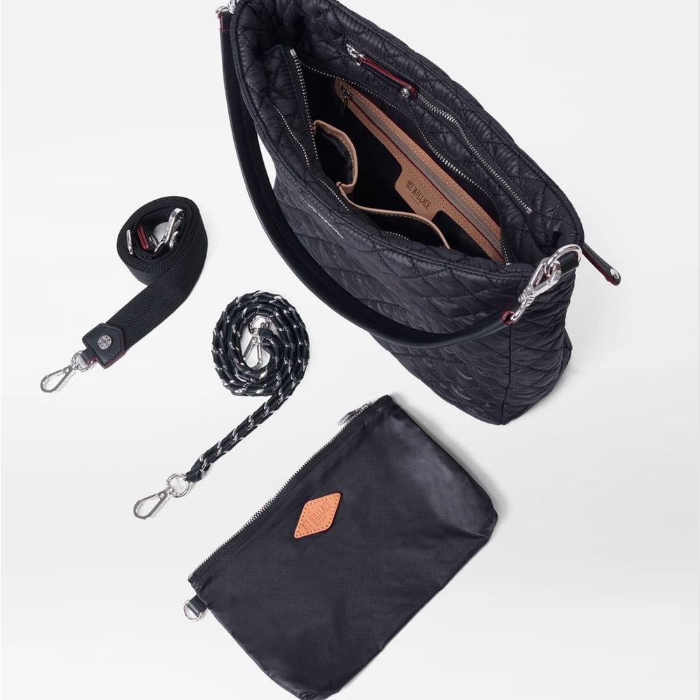 NWT Mz Wallace Black Crosby Hobo Bag - Picture 3 of 3
